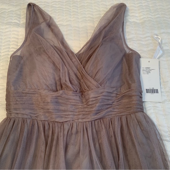 Christina Wu Celebration Bridesmaid Dress A-Line Tulle V-Neck Java Color Size 10 - Picture 6 of 10